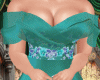 Teal Green Gown+Floral03
