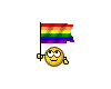 Gay Pride flag smiley