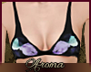 AOP=Violet flowers bra