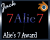 Alie's 7 Award