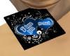 Love card black and blue