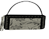 Jes-Black/Grey Purse