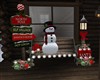 Winter Snowman Bench