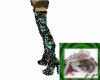 Green Glitter Boots