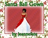 Santa Rd & Wht Ball Gown