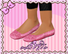 {L}Pink Sparkle Flats