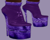 Purple jean/leather boot