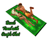 Green Beach Towel w/Pose