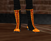 orange pants and boots