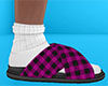 Pink Slides Plaid (M)