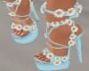 Floral Blue Sandals