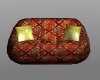 lovely.gold/red couche