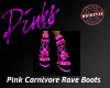 pink rave carnivore boot