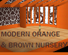 modern orange nursery