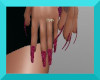 FA pink glitter nails