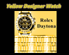 Yellow Designer Watch