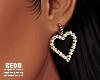 Love fest earrings; gold