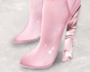 F Pink Heel Boots