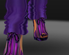 purple strips shoe/socks