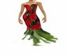 Red Rose Evening Gown