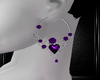 purple love earrings