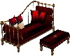 GOLD AND RED SOFABED