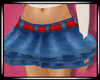 |Red Belt Jean Skirt|