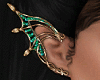 Gold Green Earring