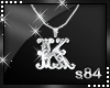 |s84|Letter K Necklace M