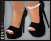D. Just black heels