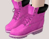 A>Pink Leather Boots
