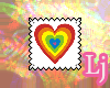 Multicolored Heart Stamp