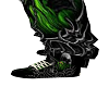 green skull shoes