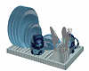 Dish set w/drainer