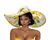 YELLOW  FLORAL  HAT