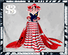 Gown Striped /Bunga Raya