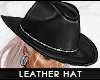 - leather cowgirl hat -