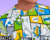 Comic Tee+Tats+Necklace