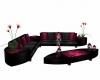 Maroon Black Couch