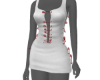 Pin Dress White Red