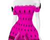 Pink/Black spot dress