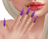 Lilac & Gold Nails