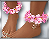 B* Pink Flower Anklets