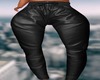 BLACK LEATHER JOGGERS
