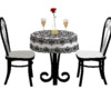 Black Lace Table for 2