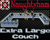 (N) Blue Stripe L Couch