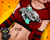 !!D Skully Top Maroon