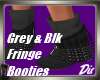 Grey n Blk Fringe Boots