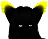 black/yellow cat ears