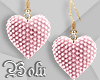 Pink Heart Earrings